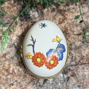 Limoges Egg Trinket Box